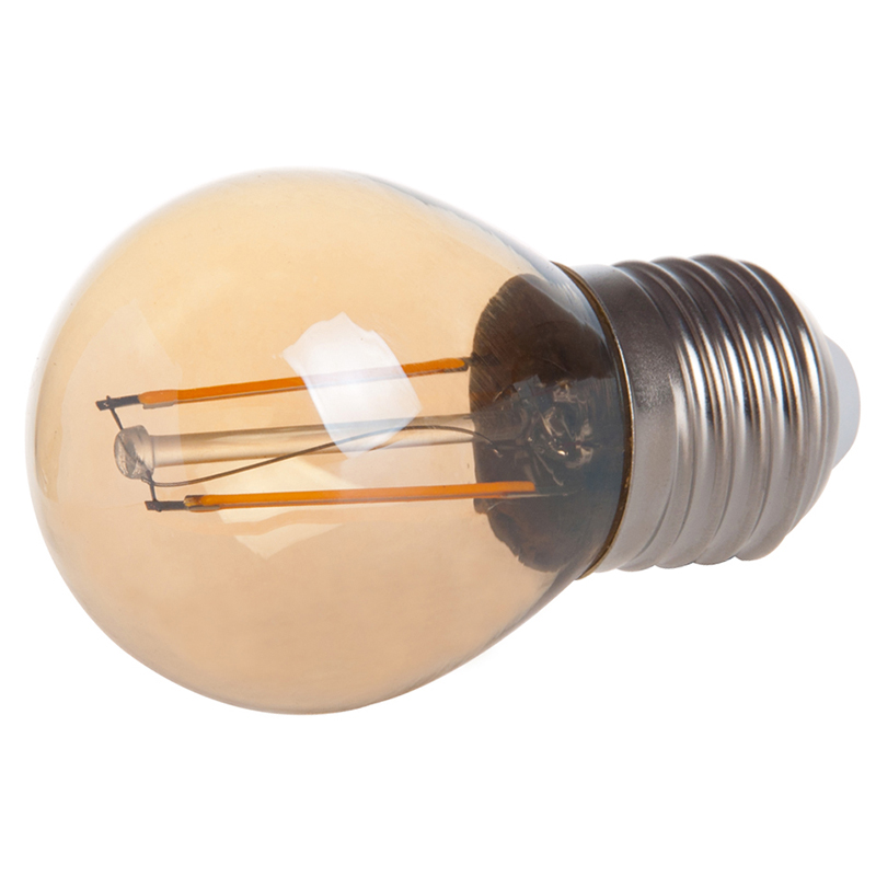 Gold Tint G16 E26/E27 2W LED Vintage Antique Filament Light Bulb, 25W Equivalent, 4-Pack, AC100-130V or 220-240V Gold Tint G16 E26/E27 2W LED Vintage Antique Filament Light Bulb, 25W Equivalent, 4-Pack, AC100-130V or 220-240V